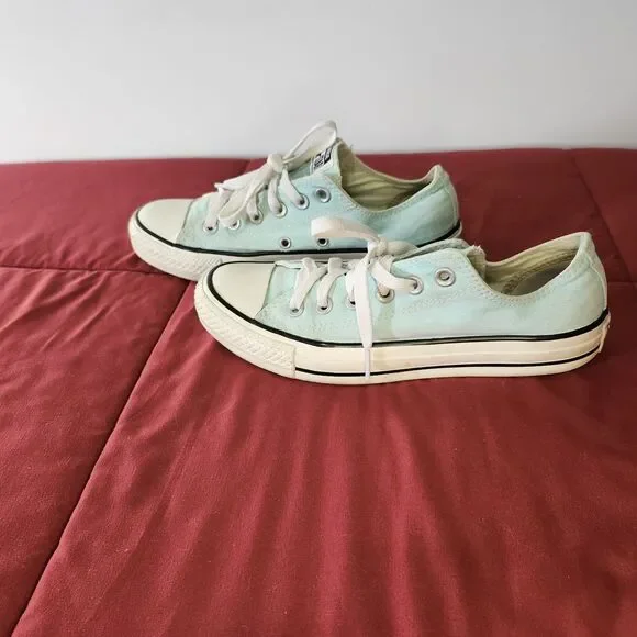 Converse Chuck Taylor All Star Low Top Sneakers Mint Green Women's 7 Men's 5 - Picture 3 of 9